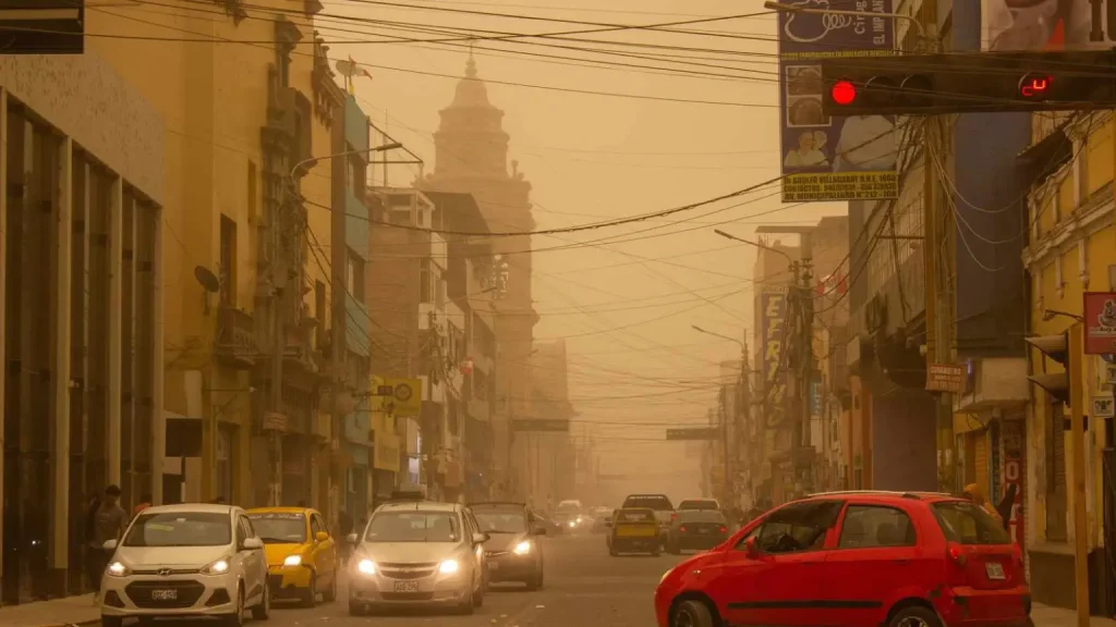 Ica foi a cidade peruana mais atingida pela tempestade de areia | FREDY MARTINEZ/AFP/METSUL